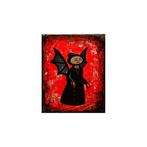 Image of Vampire on Wood Block by Justin D. Miller