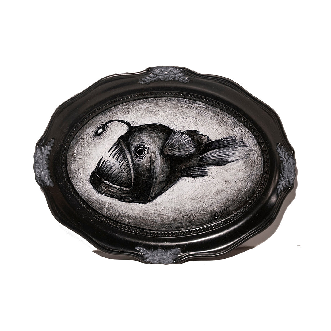 Image of Angler Fish in Oval Frame by Justin D. Miller