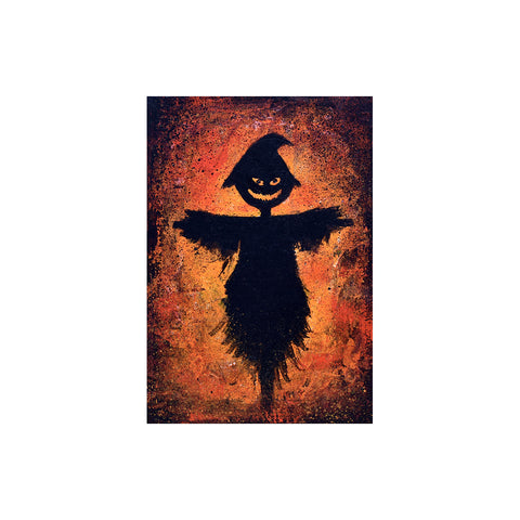 Scarecrow on Wood Block