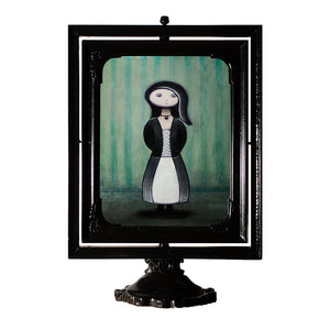 Standing Girl with Black & White Dress by Justin D Miller