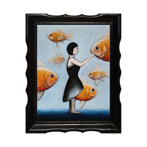 Six Goldfish, 6x8" by Justin D Miller