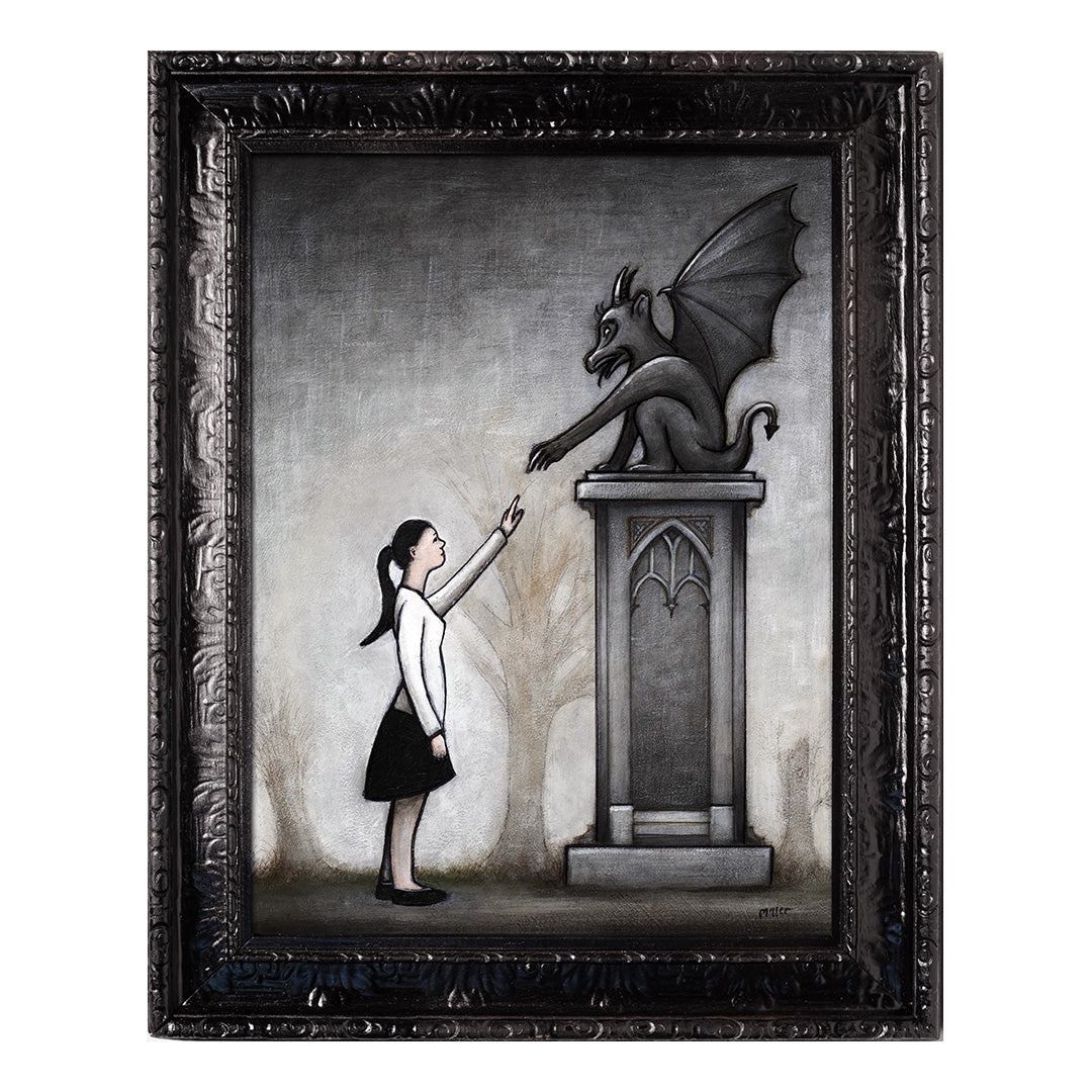 Image of Girl with Gargoyle by Justin D. Miller