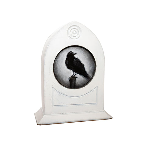 Image of Crow in Pedestal Clock Frame #3 by Justin D. Miller