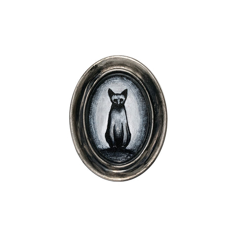 Image of Sphinx Cat, 3.5" Oval by Justin D. Miller