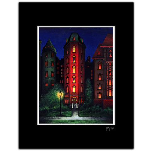 Image of Evening in the City, 11x14" Matted Reproduction by Justin D. Miller