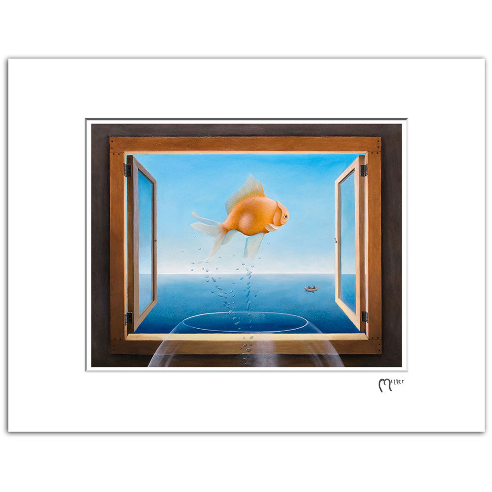 Goldfish Dreams, 11x14" Matted Reproduction