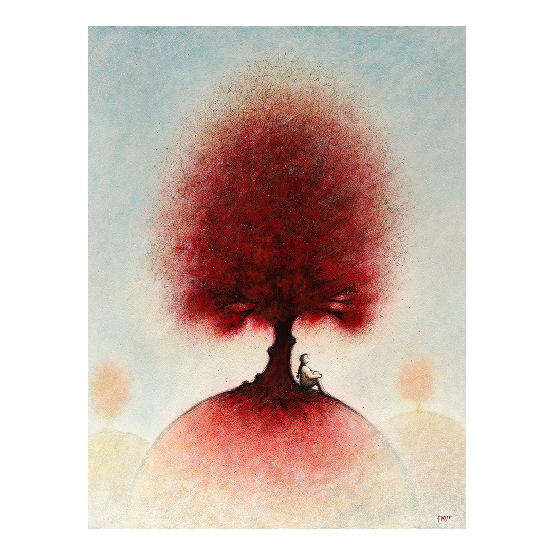 Image of Red Tree with Girl by Justin D. Miller